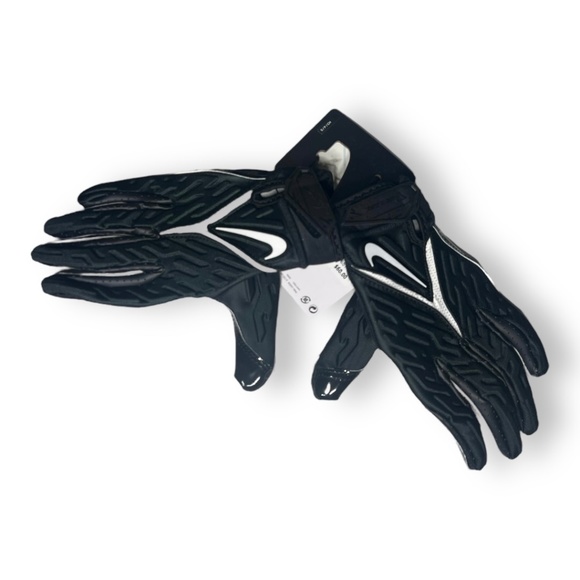 Nike Superbad 6.0 Alpha Football Gloves Black White Size S - Picture 1 of 6